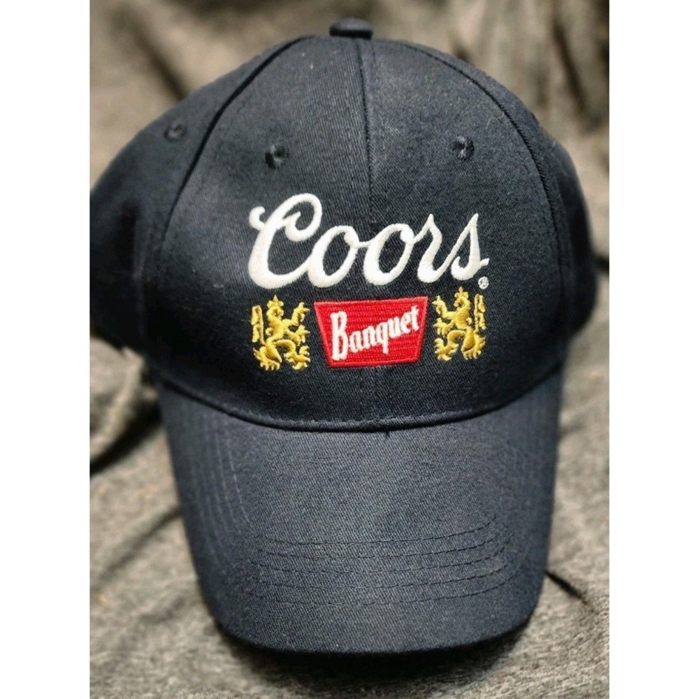 Coors Snap Back Hat Dad Cap Beer Cowboy Dark Blue Brew